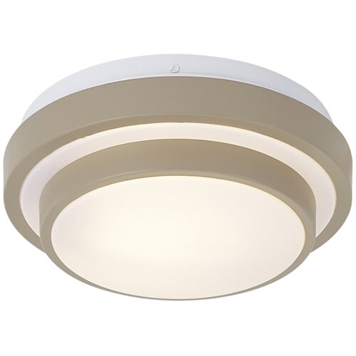 QAZQA Sodobna stropna svetilka taupe z belo 25cm IP44 - Walden Cene