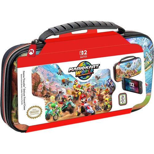 Game Traveler Deluxe trda prenosna torbica z motivom Mario Kart za Nintendo Switch 1 &amp;amp; 2 Slike