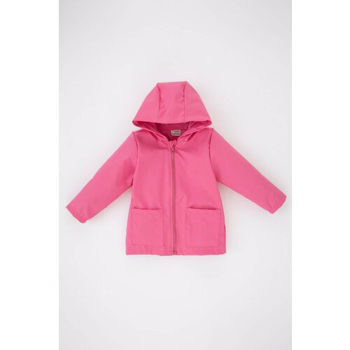 Defacto baby girls water repellent combed cotton lined hooded coat Cene