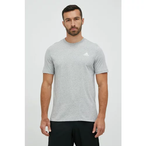 Adidas Pamučna majica boja: siva, melanž