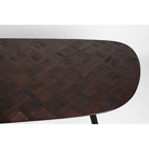 White Label Jedilna miza iz masivnega tika 90x180 cm Webster &amp;ndash; Slike