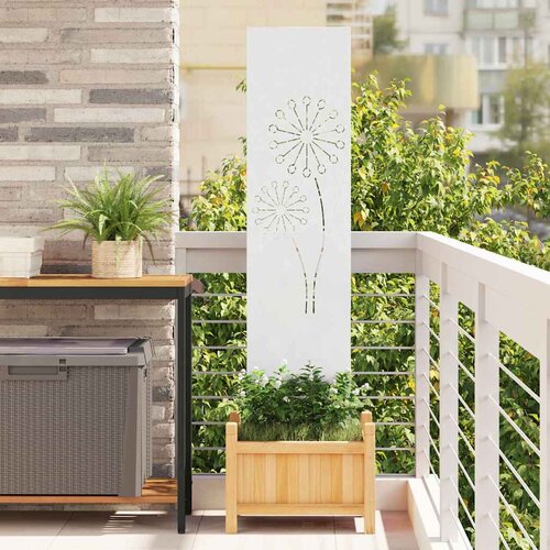 vidaXL Privatnost u vrtu Bijelo 32 x 140 cm Hladno valjana čelična Cijene