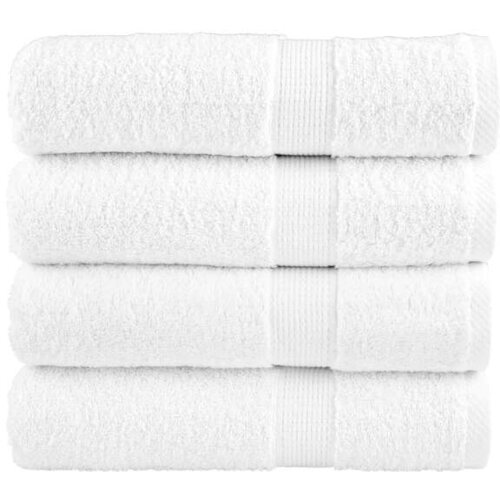 VidaXL Premium brisače 4 kosi bela 70x140 cm 600 g/m2 100 % bombaž Slike