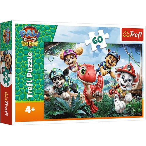 Trefl Paw Patrol: Avantura spa&amp;scaron;avanja dinosaura, puzzle od 60 komada - Slike