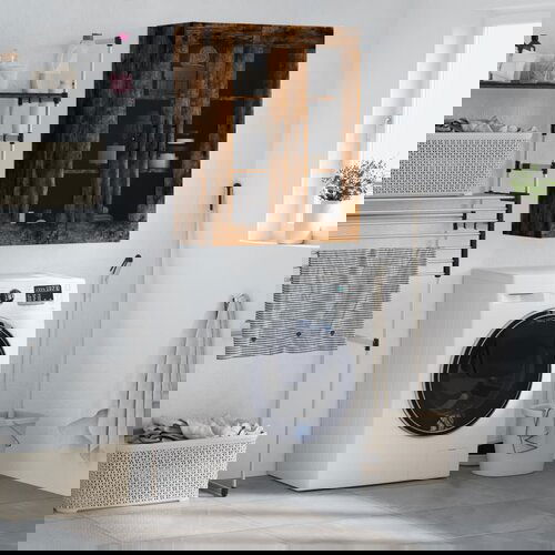 VidaXL Stenska omarica dimljen hrast 69,5x34x90 cm Slike