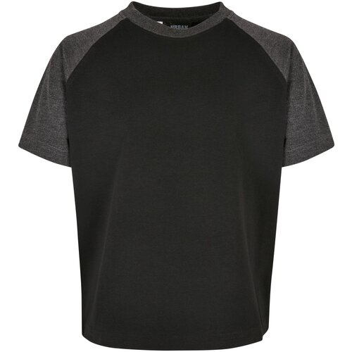 Urban Classics Kids Boys Raglan Contrast Tee black/charcoal Slike