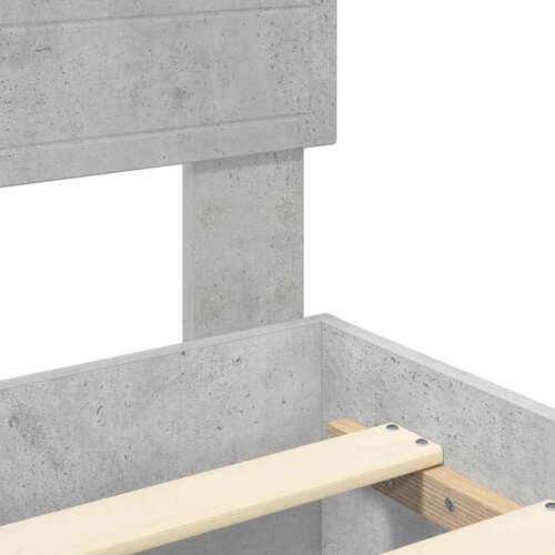  Okvir za krevet s uzglavljem Betonski sivi 135 x 190 cm Slike