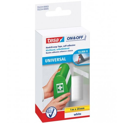 Tesa Traka čičak 20mm x 1m bijela 55224-03-00 Slike