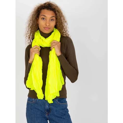 Fashion Hunters Fluo yellow airy shawl with shirring