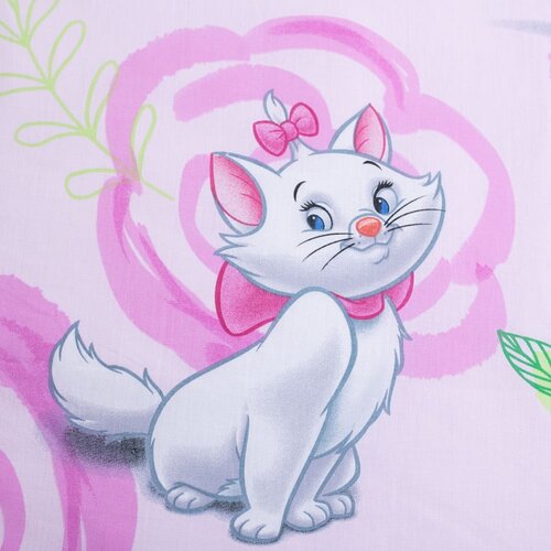 Jerry Fabrics Ružičasta pamučna dječja posteljina za krevet za jednu osobu 140x200 cm Marie Cat &amp;quot;Pink&amp;quot; &amp;ndash; Slike