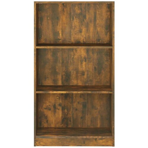 VidaXL knjižna omara dimljeni hrast 60x24x109 cm konstruiran les Slike