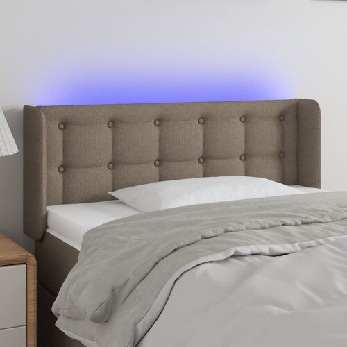  LED uzglavlje smeđesivo 83x16x78/88 cm od tkanine Cijene