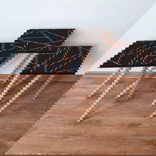 Hanah home 3Shp335 - black blackpink nesting table (3 pieces) Cene