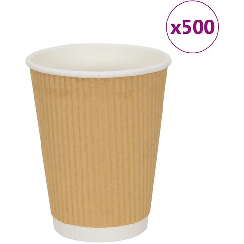  Papirnate šalice za kavu 500 kom 12 oz 300 ml smeđe Cene