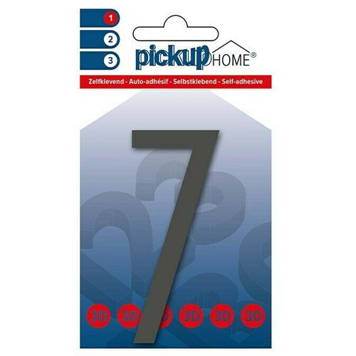 Home 3D Kućni broj Oslo (Visina: 9 cm, Motiv: 7, Sive boje, Plastika, Samoljepljivo) Cijene