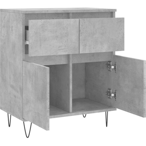  Komoda siva boja betona 60x35x70 cm od konstruiranog drva Slike