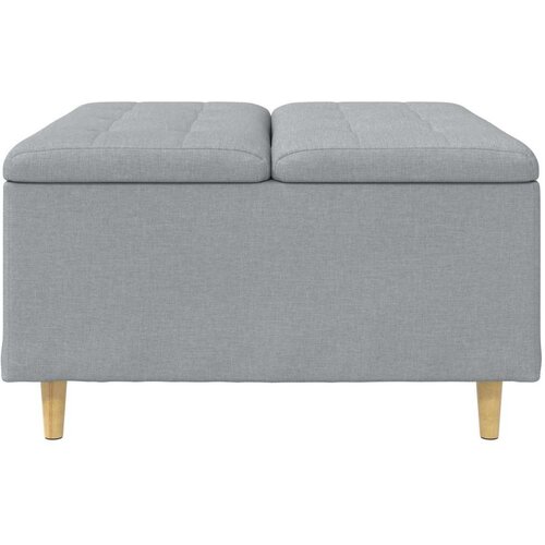  Stolica s dugmadi Svijetlo siva 80 x 80 x 45 cm tkanina Slike