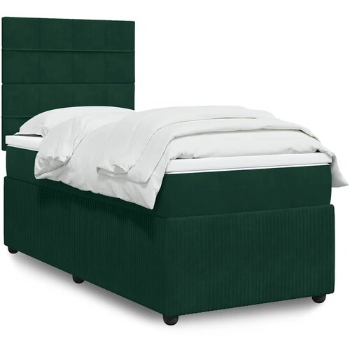 Box spring krevet s madracem tamnozeleni 100x200 cm bar&scaron;unasti Cijene