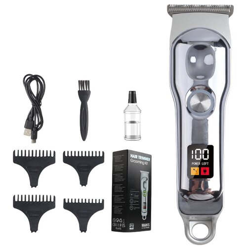 INF Profesionalni električni strižnik za mo&amp;scaron;ke: Natančno striženje in urejanje las Silver, (5000072137) Slike