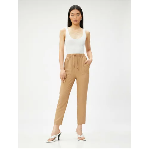 Koton Casual Trousers with Pockets with Tie Waist