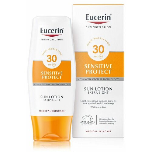 Eucerin izrazito lagani losion za zaštitu osetljive kože od sunca SPF 30 Slike