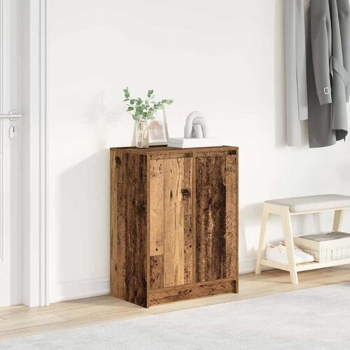 VidaXL Ormarić za cipele boja staro drvo 57x34x76 cm konstruirano drvo Slike