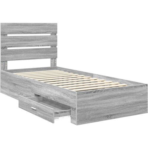 vidaXL konstrukcija postelje siva sonoma 90 x 200 cm konstruiran les, (5000113678) Cene