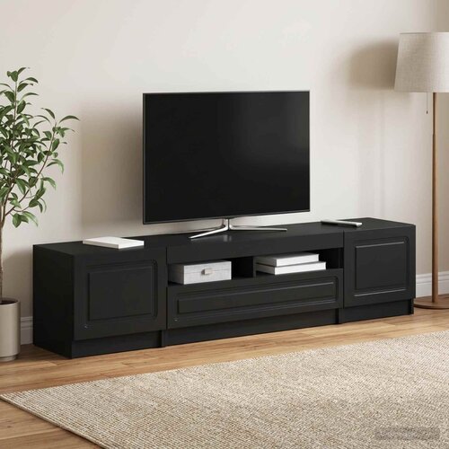  LED TV kabinet UTRECHT 3 kom. Crna Konstruirano drvo 100 x 35 x 40 cm Cene