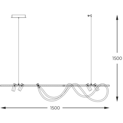 Zuma line 2200277L - led luster na sajli balbo LED/67,5W/230V 2700-6000K + daljinskim upravljačem Slike