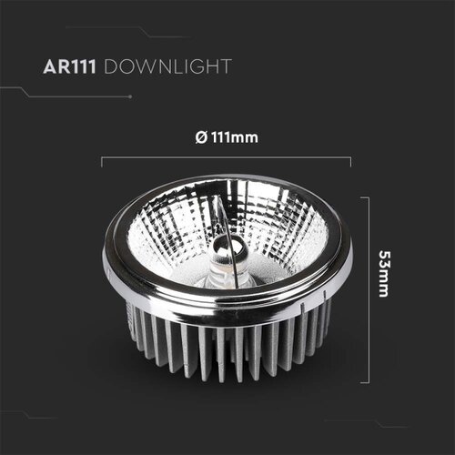  LED ugradna spot svetiljka LED/20W/230V 6400K prečnik 11 cm sjajni hrom Slike