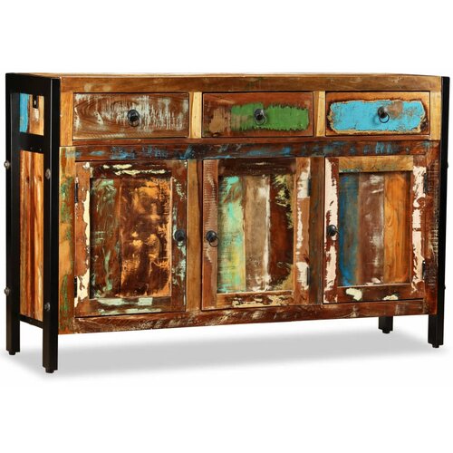VidaXL Kredenca iz masivnega predelanega lesa 120x35x76 cm Slike