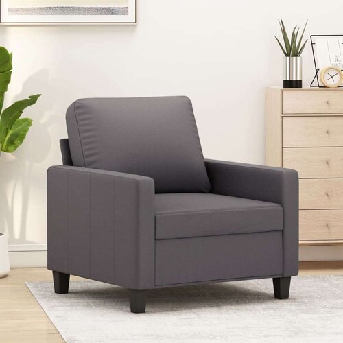 VidaXL Fotelja siva 60 cm od umjetne kože Slike
