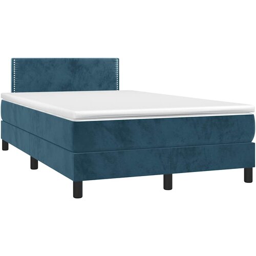  Krevet box spring s madracem LED tamnoplavi 120x200 cm bar&amp;scaron;un Slike