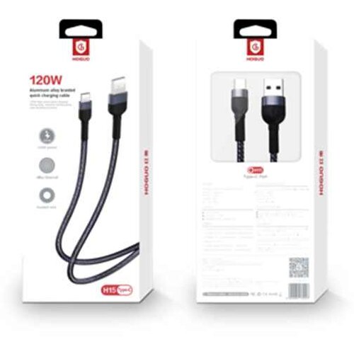  DATA KABAL 120W 1M H15 TYPE-C CRNI HUGUO Slike