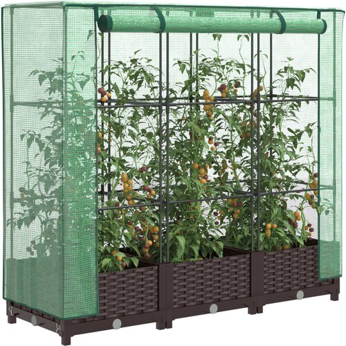 vidaXL Povišena gredica s pokrovom za staklenik 120 x 40 x 123 cm Cijene