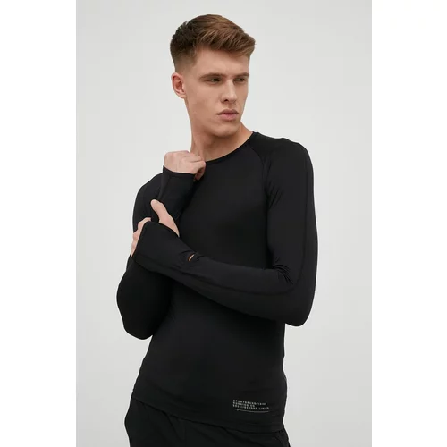 4f Majica dugih rukava za trčanje boja: crna, glatki model