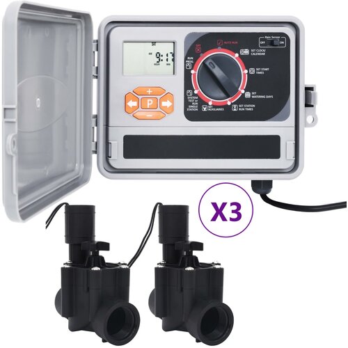 vidaXL Upravljalnik za zalivanje vrta s 6 elektromagnetnimi ventili Cene