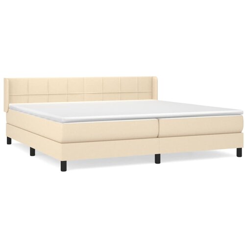 Maison Chic Box spring postelja - Vzmetna postelja z vzmetnico krem 200x200 cm blago SL20102, (21881399) Cene