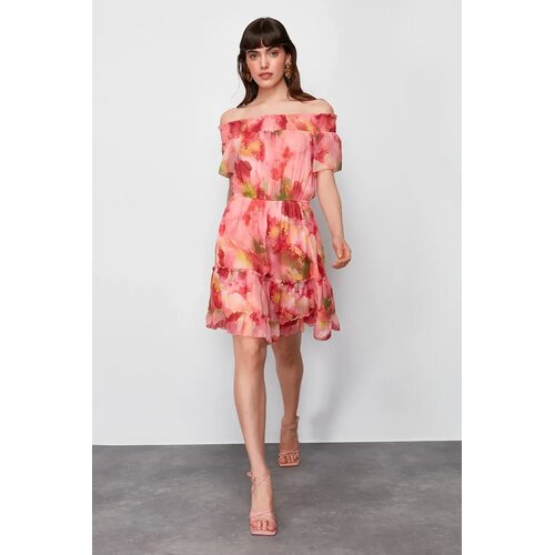 TRENDYOLMILLA Ženska haljina Twoss24El00746, Roze Slike