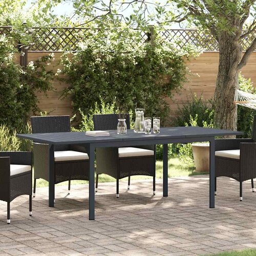Vanjski stol za večeru 2 pcs Antracit 210 x 90 x 73 cm Čelik Slike
