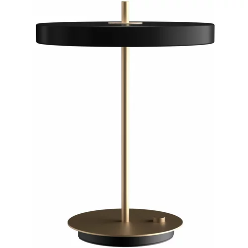 UMAGE Crna LED stolna lampa s mogućnosti zatamnjivanja s metalnim sjenilom (visina 41,5 cm) Asteria Table –