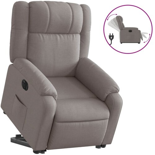Maison Chic Električni naslanjač - Relax naslanjač s funkcijo vstajanja taupe blago, (22062151) Cene