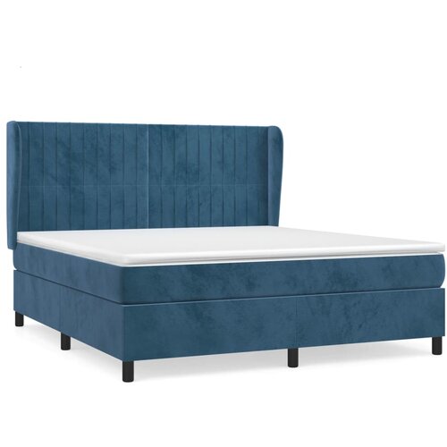 Maison Chic Box spring postelja - Vzmetna postelja z vzmetnico temno modra 180x200 cm žamet SL21817, (21892261) Cene