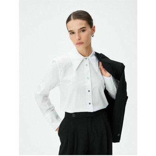 Koton Classic Shirt Long Sleeve Buttoned Regular Fit Cotton Cene