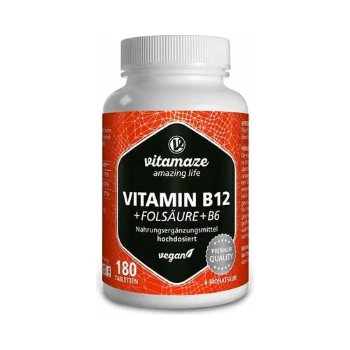 Vitamaze vitamin B12 + folna kislina + B6