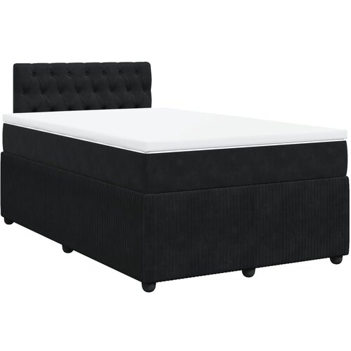 Maison Chic Box spring postelja - Vzmetna postelja z vzmetnico črna 120x200 cm žamet SL11835, (21884111) Cene