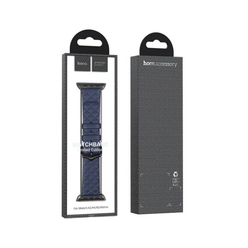 hoco. strap for Apple Watch 38/40/41mm Elegant leather WA18 midnight blue Cijene