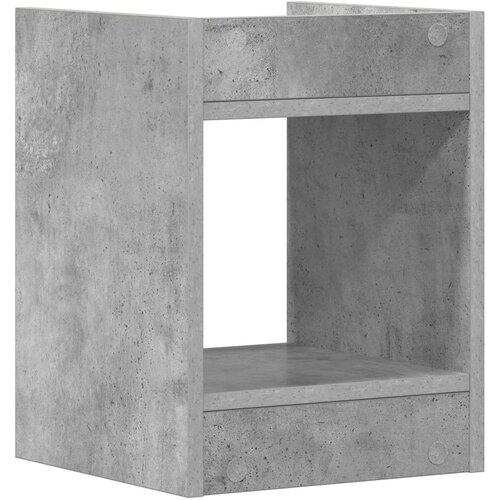  Stalak za biljke s policom 2 pcs Betonsko Siva 30 x 30 x 40 cm Slike
