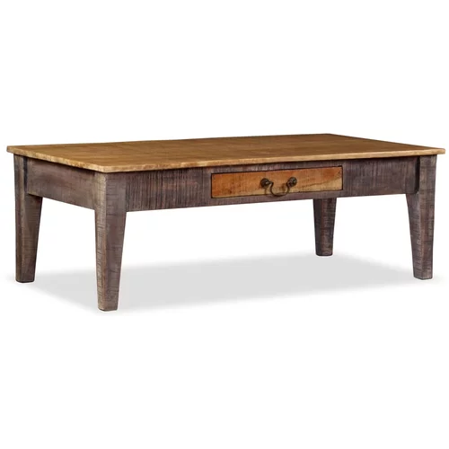 vidaXL klubska mizica iz trdnega lesa starinska 118x60x40 cm
