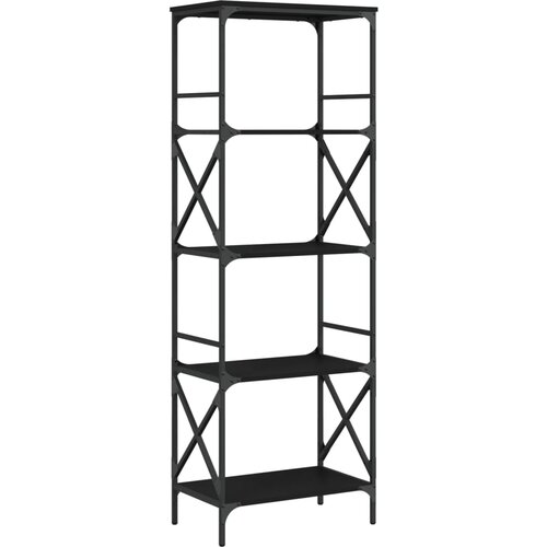 Maison Chic Knjižna omara - Knjižni regal 5-nadstropna črna 59x35x171 cm inženirski les, (21725818) Cene
